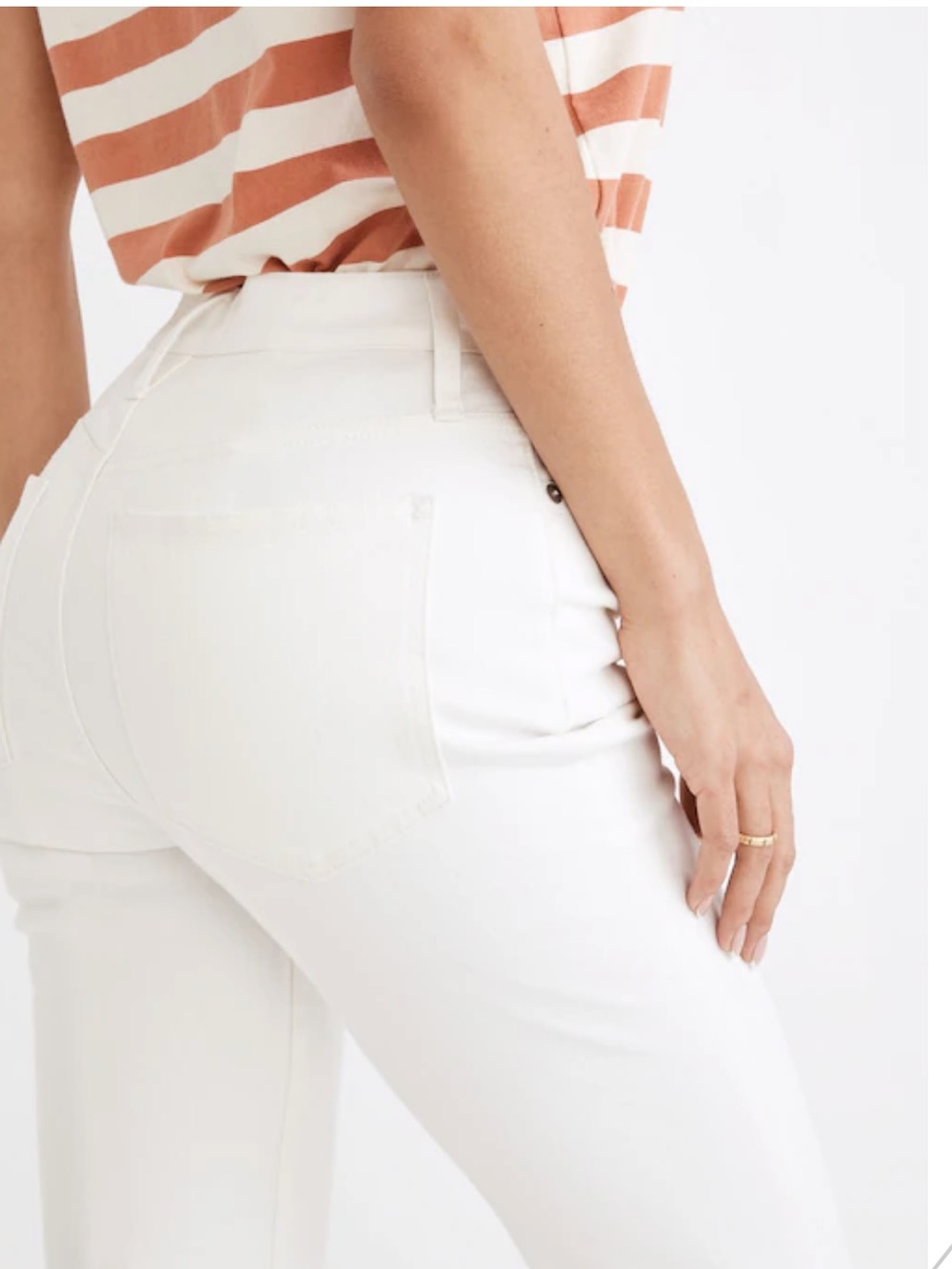 MADEWELL NWT Petite Curvy Perfect Vintage Jeans in Tile White Comfort Stretch 27 - Picture 3 of 10